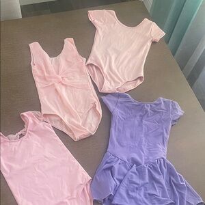 GUC bundle of pink and purple ballet leotards